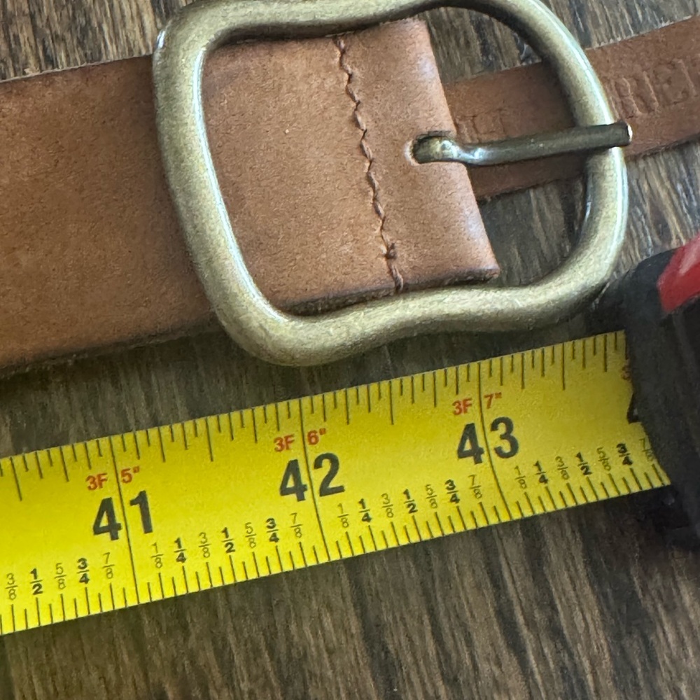 We The Free Brown Leather Belt with Brass Accents - Picture 6 of 6